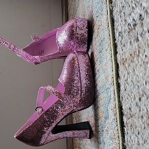 Fun Pink sparkle heels size 9